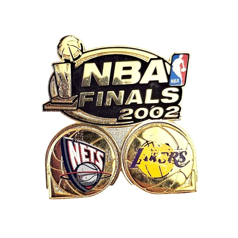NBA Finals 2002 Pin New Jersey Nets vs Los Angeles Lakers Basketball Collectible